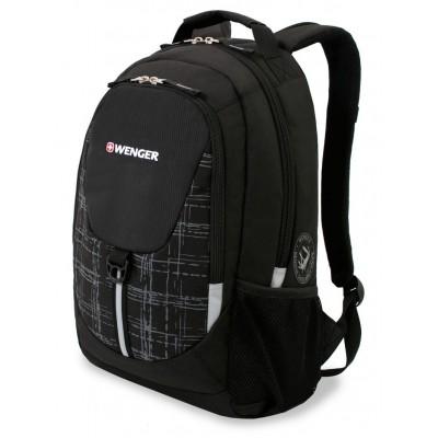 Рюкзак WENGER, черный/серый, полиэстер 600D/М2 добби, 32x14x45 см, 20 л