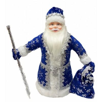 Игрушка-кукла Дед Мороз синий 40 см