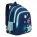 Рюкзак школьный Grizzly RG-162-2 Звезды - синий