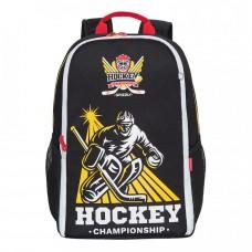 Рюкзак школьный Grizzly RB-151-1 Хоккей желтый