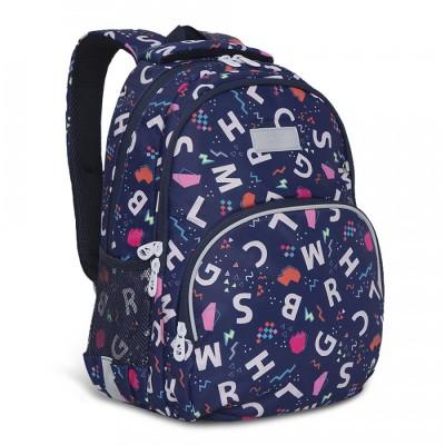 Рюкзак школьный Grizzly RG-160-5 Буквы - Синий