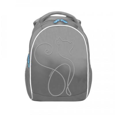 Рюкзак школьный Grizzly RG-168-3 Котенок - серый