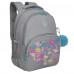 Рюкзак школьный Grizzly RG-360-2 сердечки - серый