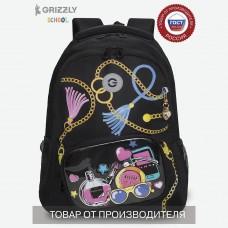 Рюкзак школьный Grizzly RG-362-3 Черный