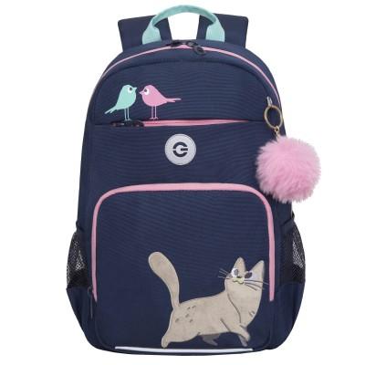 Рюкзак школьный Grizzly RG-364-2 Котик - Синий