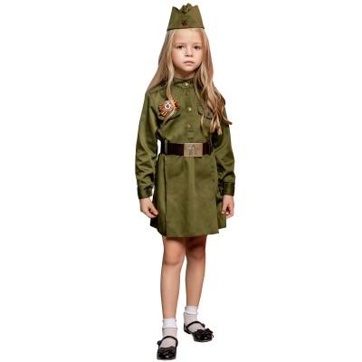 Детский костюм Солдатка платье хлопок 2125 к-21