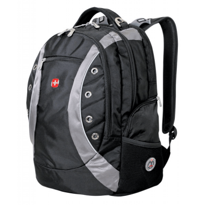 Рюкзак WENGER 15” черный-серый 36х21х47 см 35 л