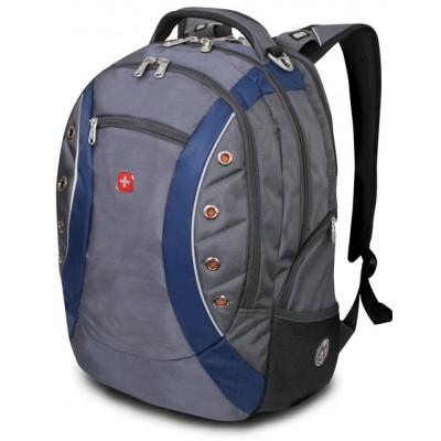 Рюкзак WENGER, 15”,серый/синий 36х21х47 см, 35 л