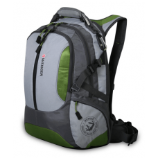Рюкзак WENGER 15" зелёный/серый 36х17х50 см 30 л
