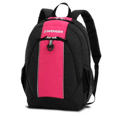 Рюкзак WENGER, чёрный/розовый 32х14х45 см, 20 л