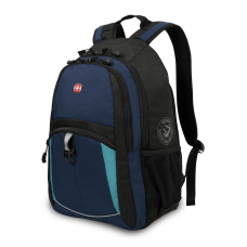 Рюкзак WENGER 15'' синий/черный/бирюзовый 33x15x45 см, 22 л